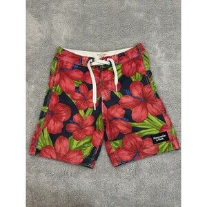 Abercrombie & Fitch‎ Pink Floral Hawaiian Board Shorts Swim Trunks Mens Medium